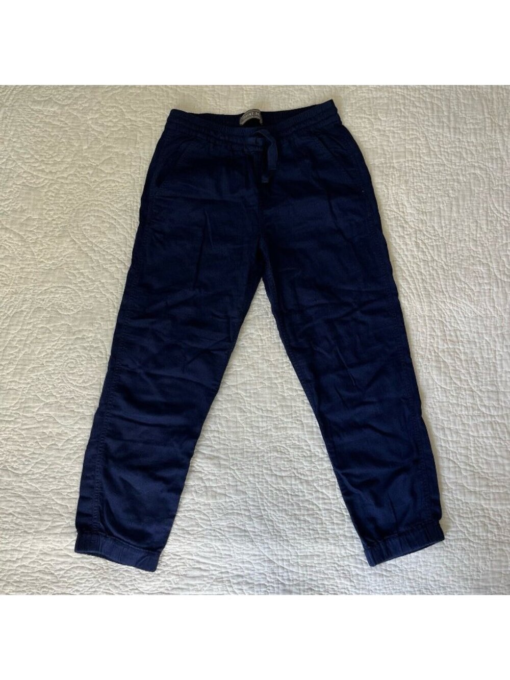 J. Crew Point Sur Womens Seaside Pants Blue pull linen elastic waist joggers 2